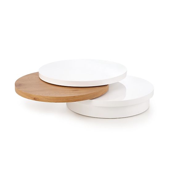 MICHELLE coffee table white / golden oak (1p=1pc)