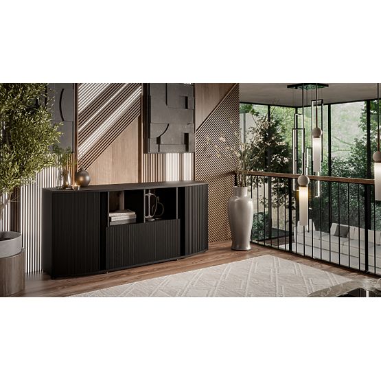 MICHELLE Sideboard black/Viking oak