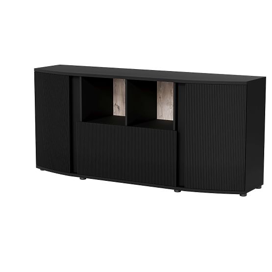 MICHELLE Sideboard black/Viking oak