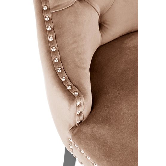 MIYA Chair Black / Upholstery: Beige (1p=2pcs)