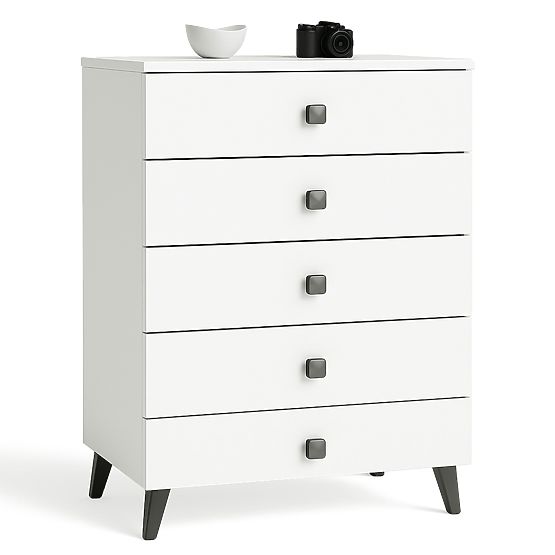 MOBI K-05 WHITE BLACK CHEST OF DRAWERS
