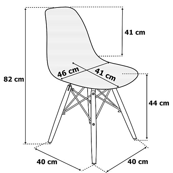 Modern Chair Paris DSW Black