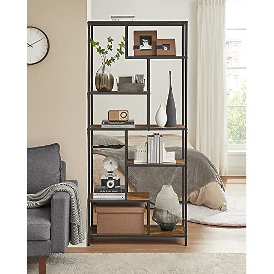 Modern Living Room Bookshelf with 6 Shelves