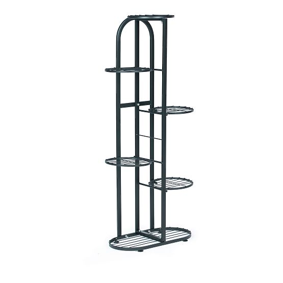 Modern Metal Plant Stand 6 Levels Black