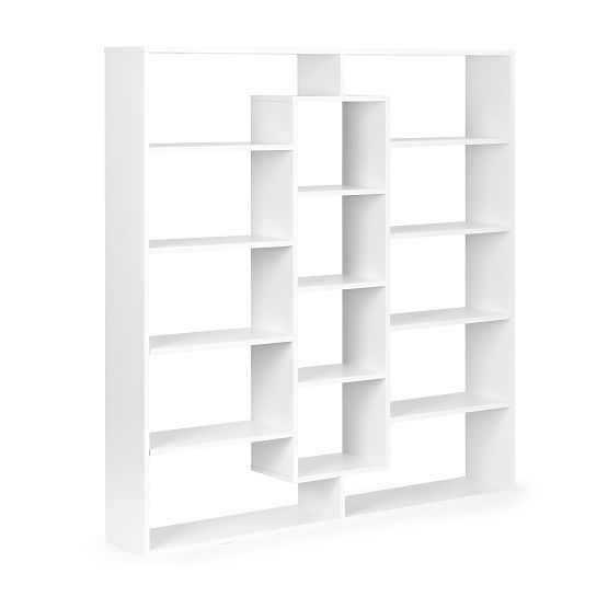 Modern Standing Bookshelf with 14 Shelves White