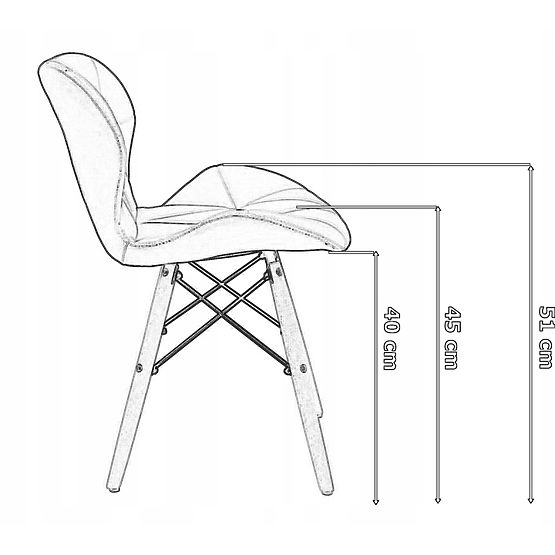 Modern Upholstered Chair MURET Black