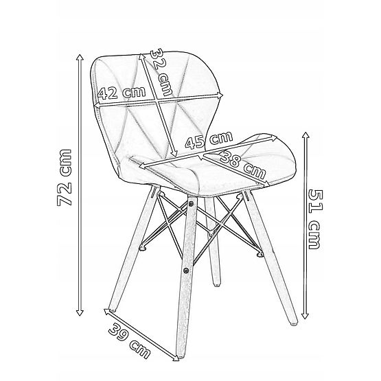 Modern Upholstered Chair MURET Black