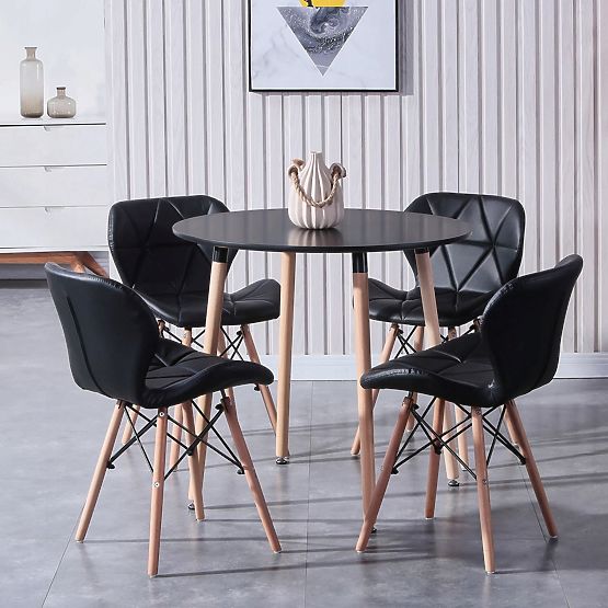 Modern Upholstered Chair MURET Black