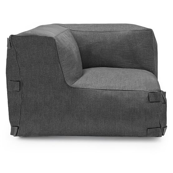 Modular Corner for Vacuum Garden Sofa with Cover, Gray