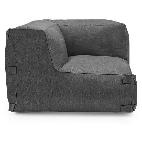 Modular Corner for Vacuum Garden Sofa with Cover, Gray