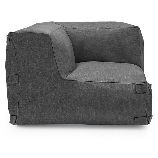 Modular Garden Corner Sofa Vacuum II with Cover, Gray