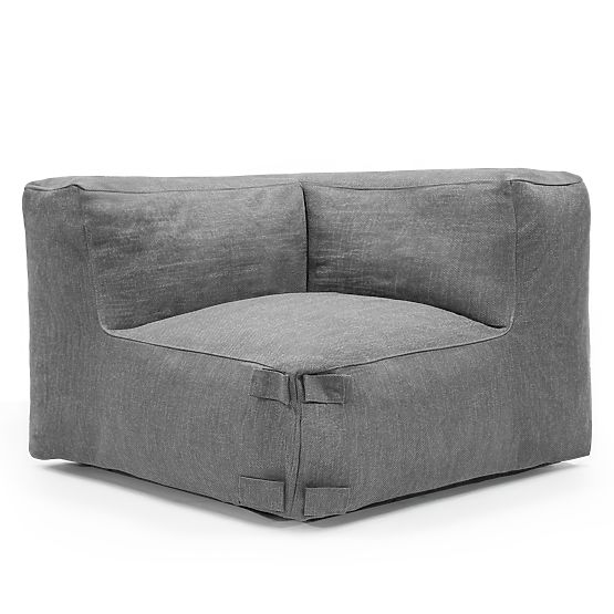 Modular Garden Corner Sofa Vacuum IV with Cover, Gray