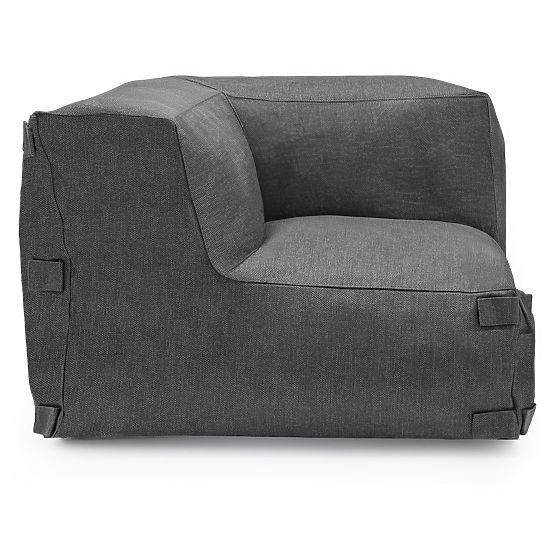 Modular Garden Corner Sofa Vacuum V with Cover, Gray