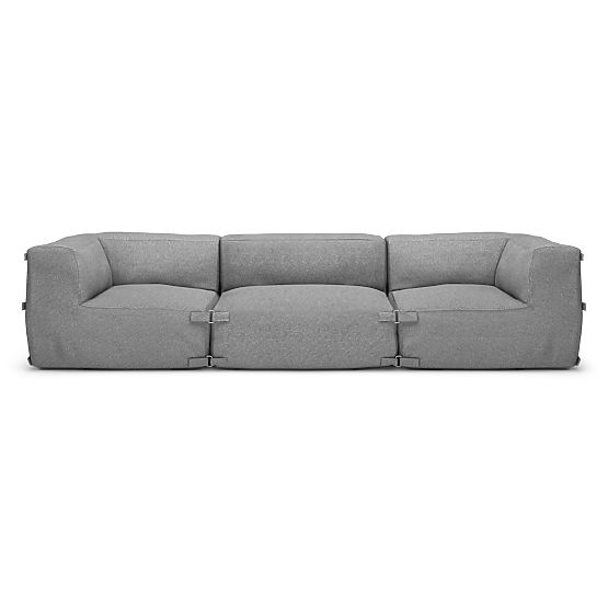 Modular Garden Sofa Vacuum VI with Cover, Gray