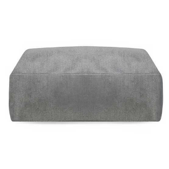 Modular Pouf for Vacuum Garden Corner Sofa with Cover, Gray