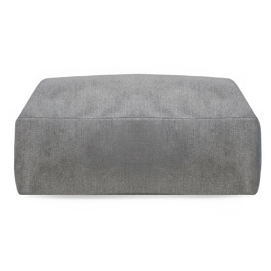 Modular Pouf for Vacuum Garden Corner Sofa with Cover, Gray