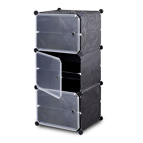 Modular Shoe Cabinet Wardrobe Pola Black