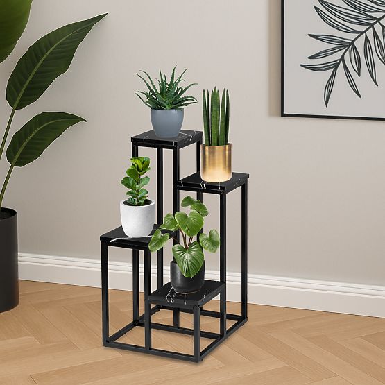 Mogren Black Marble Plant Stand