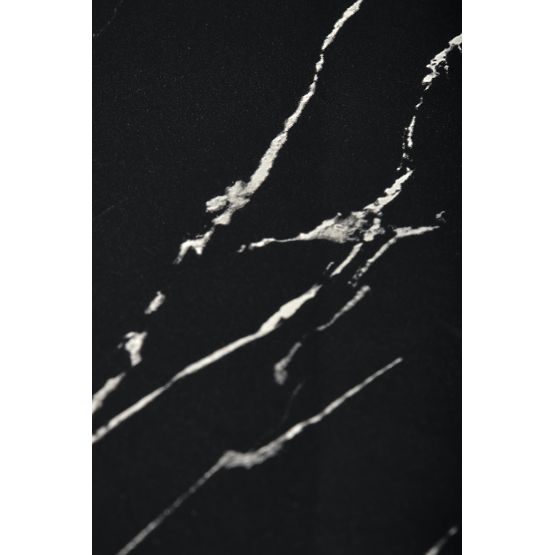 MOLINA Round Table, Black Marble / Black / Gold (2p=1pc)