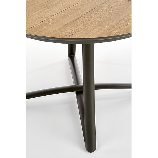MORETTI Extendable Table Top - Golden Oak / Grey, Legs - Anthracite
