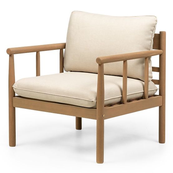 Mortlake Garden Furniture Set Eucalyptus Wood FSC, Teak Look, Light Beige