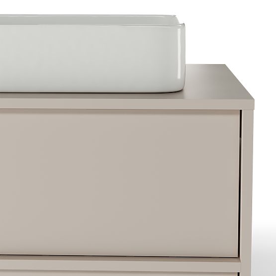 Mossy Vanity Cabinet for Countertop Sink, 80 cm, Cashmere