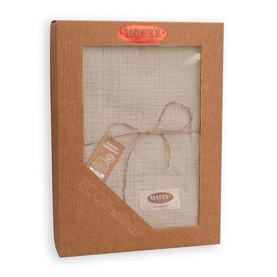 Muslin bedspread 210x240 light beige