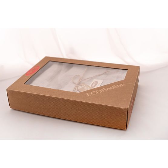 Muslin bedspread 210x240 light beige