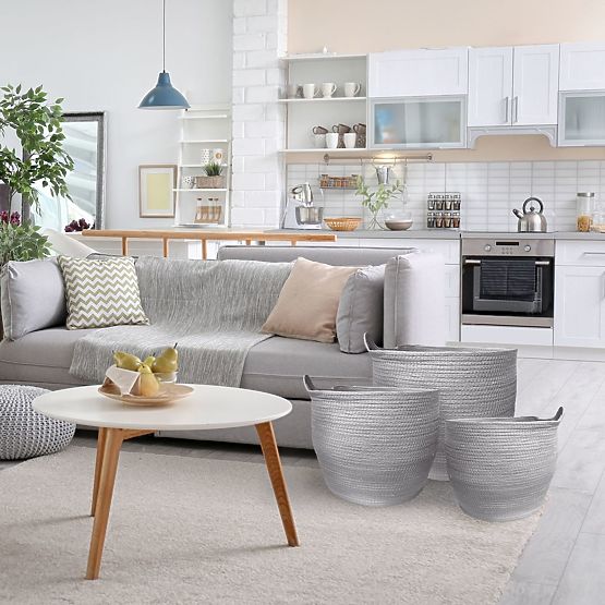 Natural BOHO Baskets - Set of 3