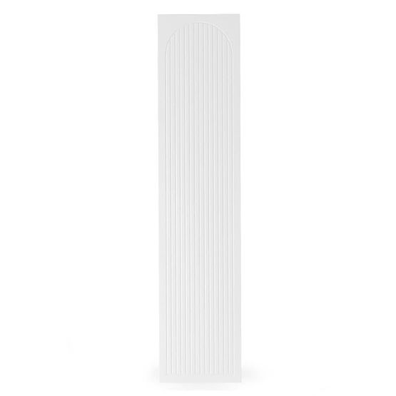 Neroli Wardrobe Door, 45.6 cm, Arched Grooves, White, Right