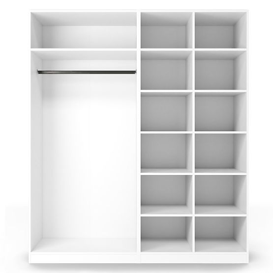 Neroli Wardrobe Frame/Interior with Rod and Shelves 182.2 cm, White