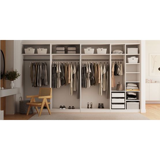 Neroli Wardrobe Frame/Interior with Shelves 45.6 cm, White