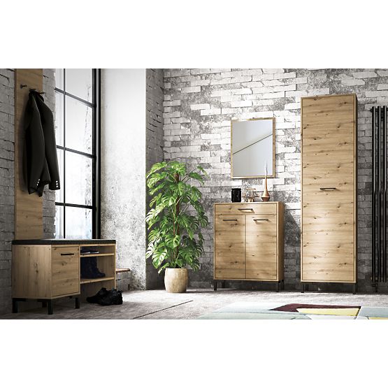 Nevio shoe rack - artisan oak