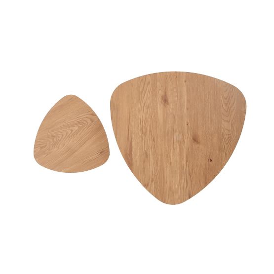 NICEA 2, set of 2 benches golden oak/black