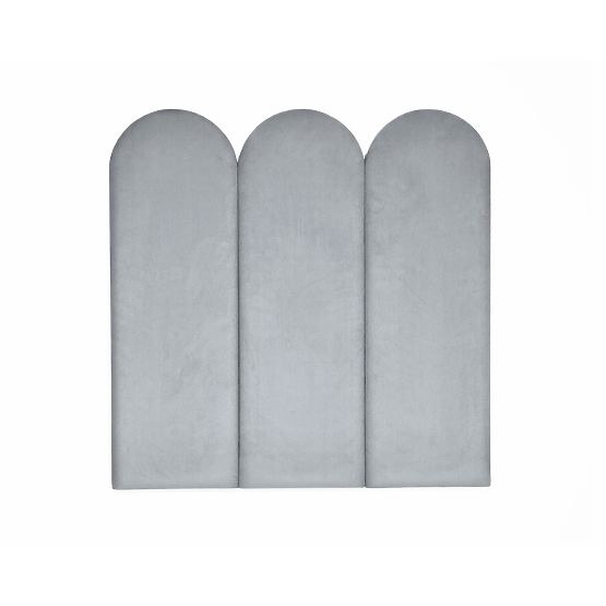 Upholstered Panel Oblouček - Grey