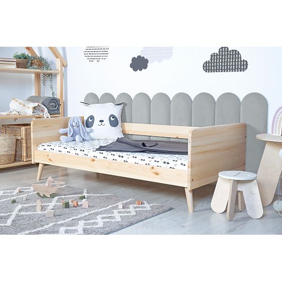 Upholstered Panel Oblouček - Grey