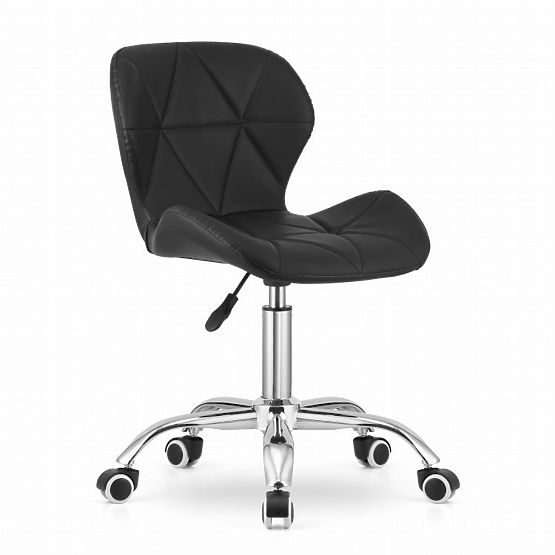 Office Swivel Chair with Wide Backrest Eco-Leather Black