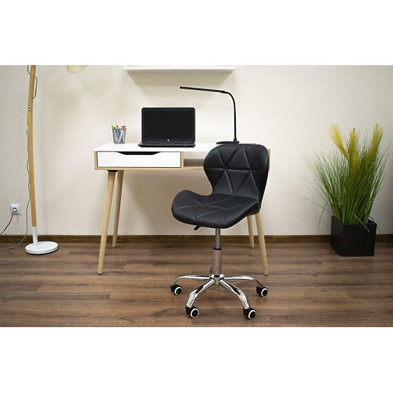 Office Swivel Chair with Wide Backrest Eco-Leather Black