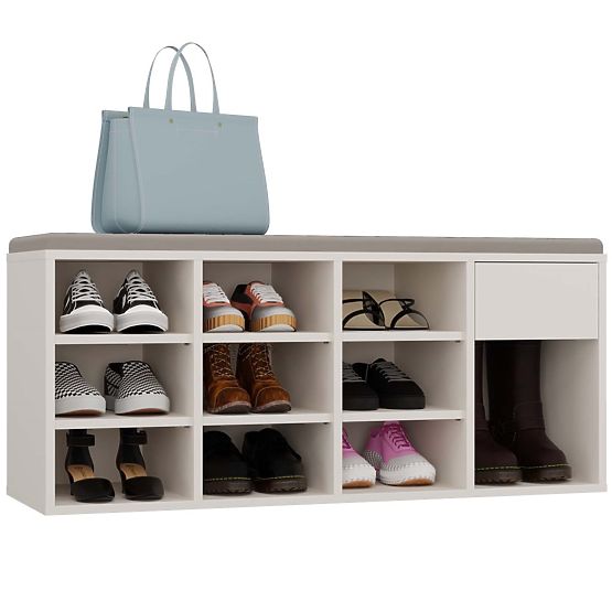 Open Shoe Cabinet TALLIN CASHMERE BEIGE for Hallway