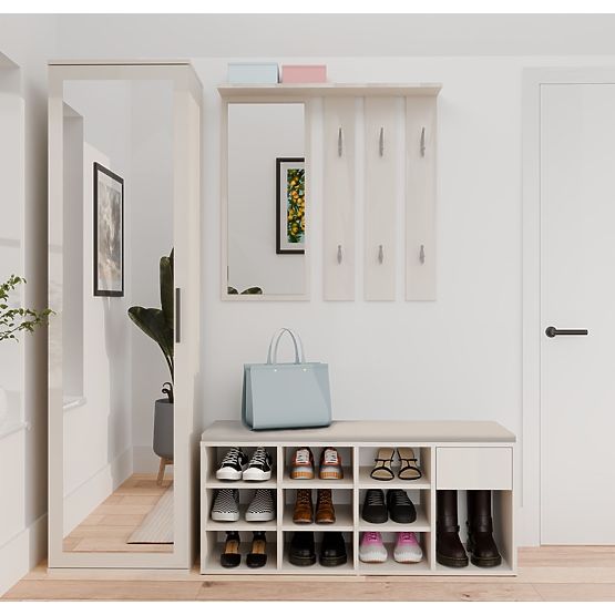 Open Shoe Cabinet TALLIN CASHMERE BEIGE for Hallway