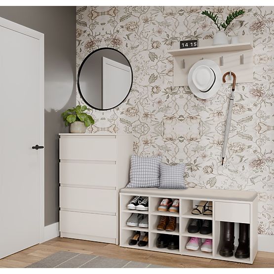 Open Shoe Cabinet TALLIN CASHMERE BEIGE for Hallway