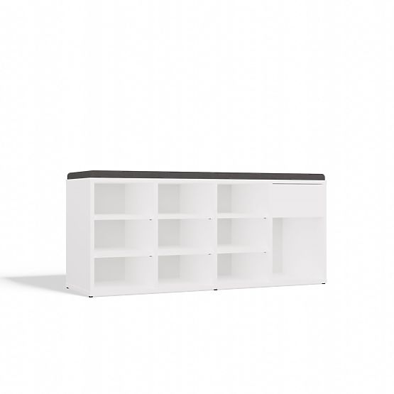 Open Shoe Cabinet TALLIN WHITE for Hallway