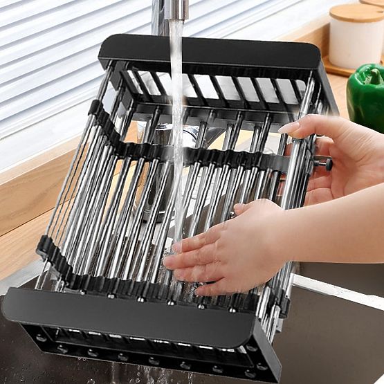 ORDOS Black Sink Basket Drainer