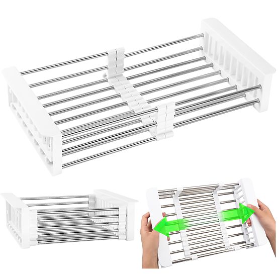 ORDOS White Sink Drainer and Vegetable Dryer