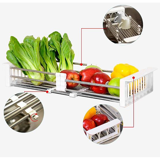 ORDOS White Sink Drainer and Vegetable Dryer