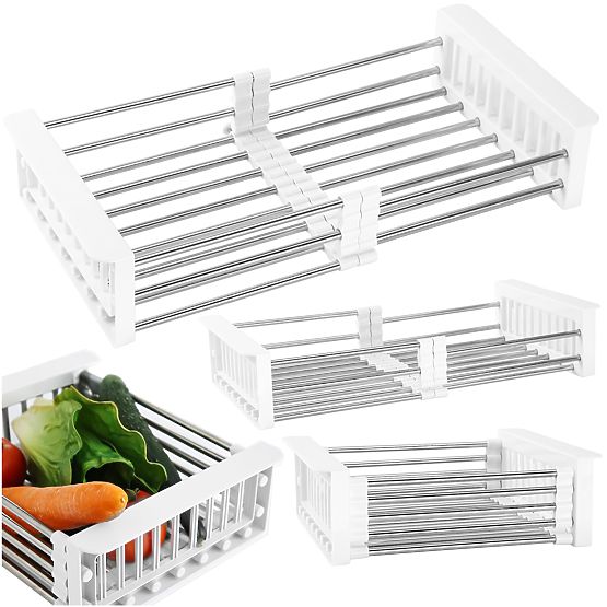 ORDOS White Sink Drainer and Vegetable Dryer