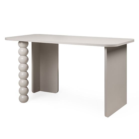 Orel Desk, Cashmere, Decorative Leg