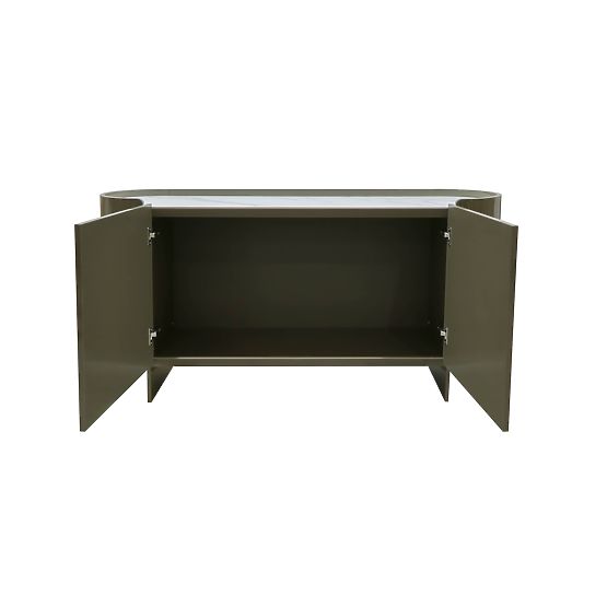 Oval Dresser Nari, Green/Grey, Sintered, Glossy