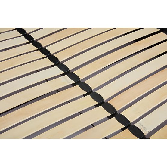 Upholstered bed with high headboard PALLAZO black - 160x200 cm