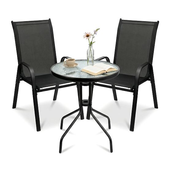 PALMA Garden Furniture Set Table + 2 Chairs